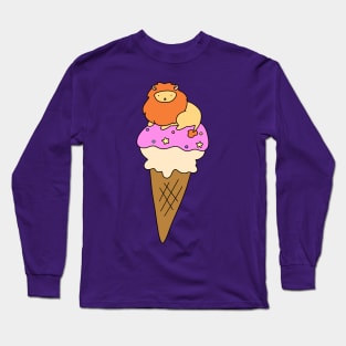 Icecream Cone Lion Long Sleeve T-Shirt